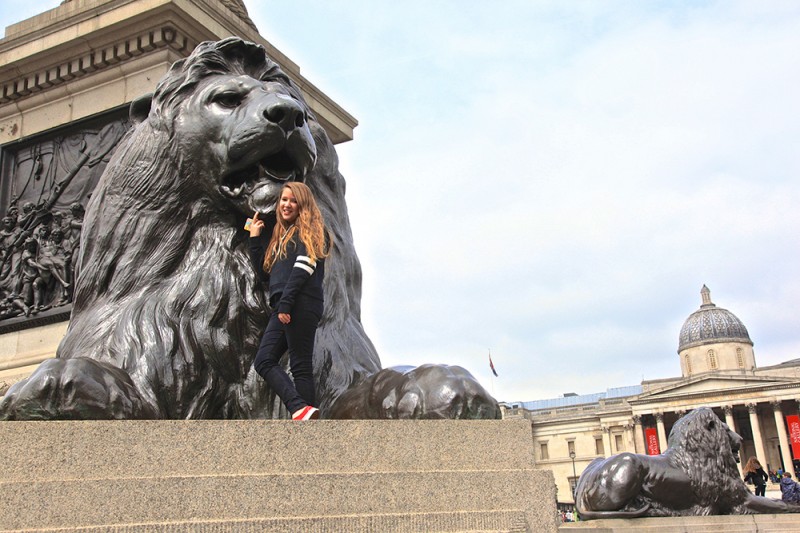 Os Leões de Bronze de Trafalgar Square
