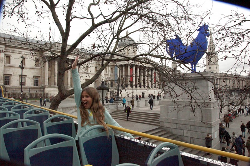 O que fazer em Londres em 3 dias: Trafalgar Square e,ao fundo, a National Gallery