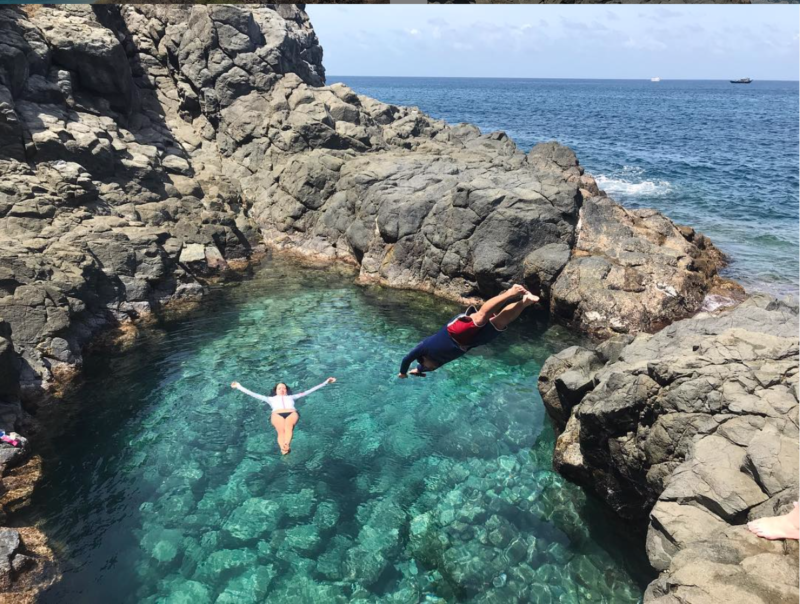 Piscina naturais em Noronha: essa é a do morro da praia do meio