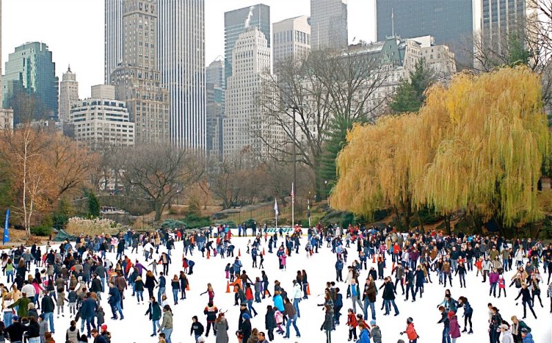 O que fazer em NY em janeiro: aprender a patinar no gelo!