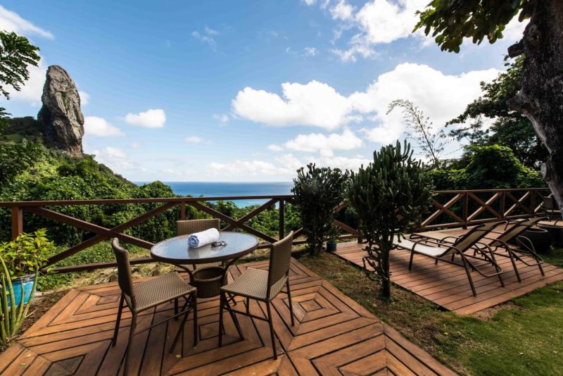 Pousadas em Fernando de Noronha: a vista linda da Pousada Filó. Pousadas em Fernando de Noronha: a vista linda da Pousada Filó.