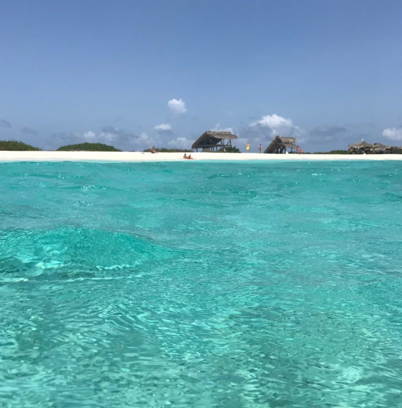 Klein Curaçao: um dos mais azuis da viagem.