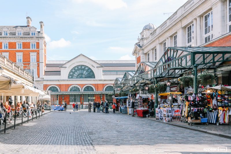 Onde ir nas férias de janeiro: As charmosas ruas e lojas do Covent Garden, em Londres.
