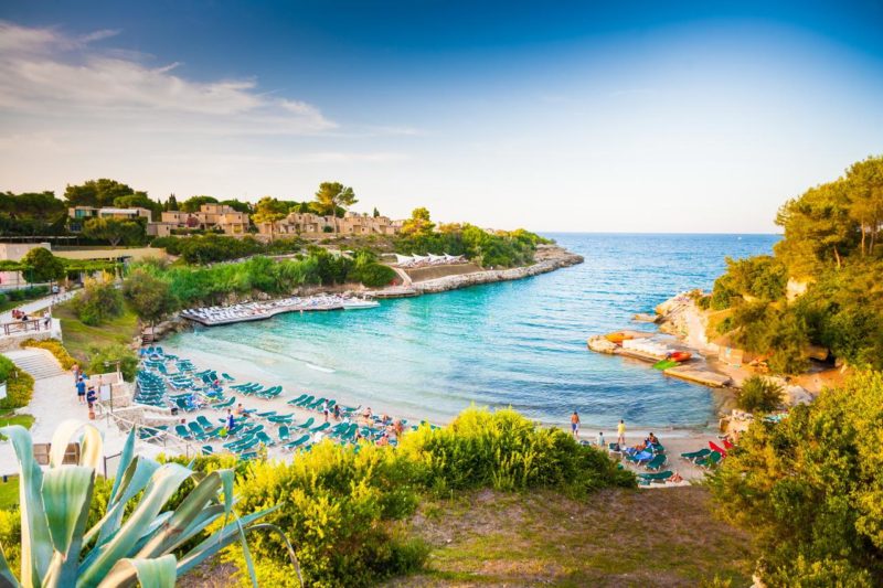 Onde ficar na Puglia: praia do Le Cale D'Otranto Beach Resort, em Otranto.