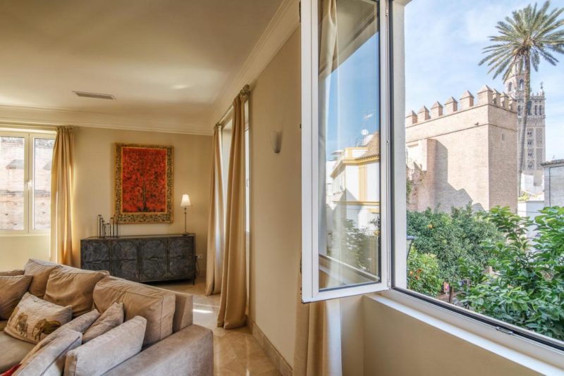 Hotéis em Sevilha: a vista incrível do Puerta Principe Luxury Apartments.