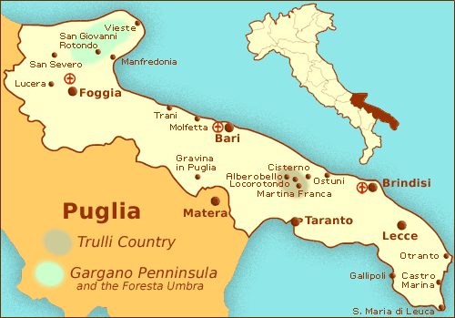 Puglia Mapa