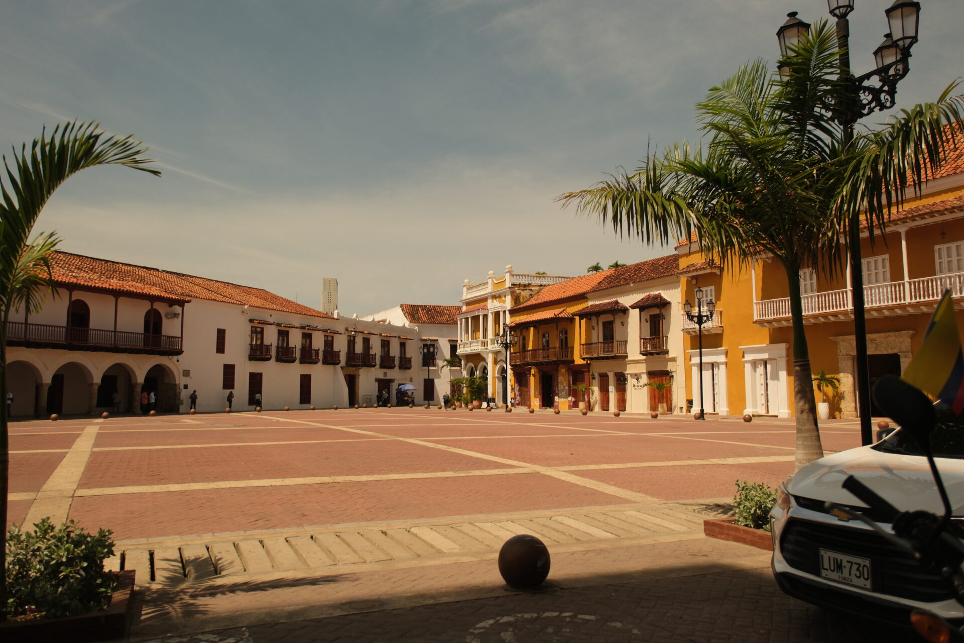 Plaza de la Aduana, no centro histórica de Cartagena