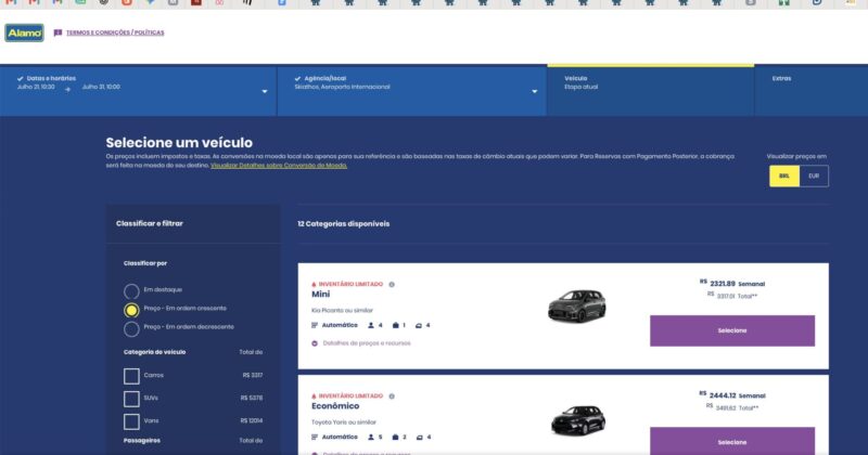 Como economizar na locação de carros
